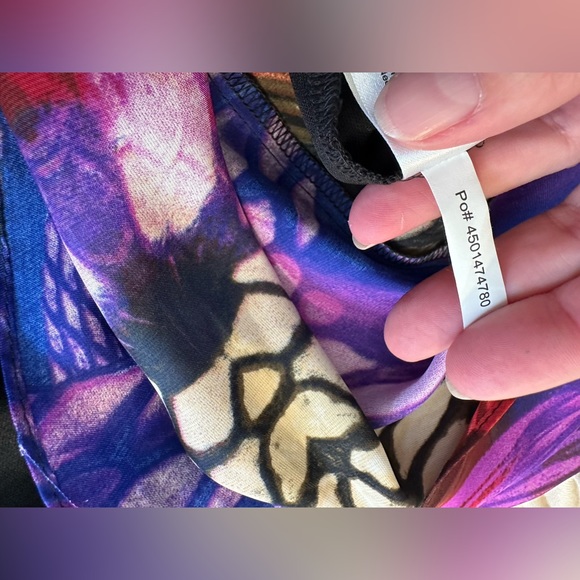 BOSTON PROPER Maxi Dress Mirrored Anaconda Python Snake Print VNeck Side Slit - Picture 11 of 13